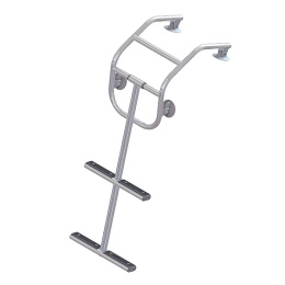 Трап дайверский ТМ 810х340 мм надувных лодок с бортовым креплением 2 серые ступени (040116GT)